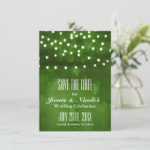 緑の森の素朴文字列のライト日付を保存 セーブザデート (スタンド正面)