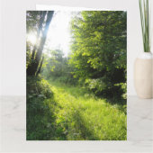 緑の森の草原 サンキューカード (裏面)