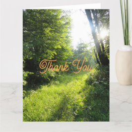 緑の森の草原 サンキューカード