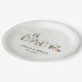 緑の森の赤ちゃんシャワー ペーパープレート (アングル)