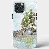 緑の森の風景の水の色2 Case-Mate iPhoneケース (裏面)