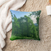 緑の森の風景写真 クッション (ブランケット)
