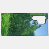 緑の森の風景写真 SAMSUNG GALAXYケース (裏面横)