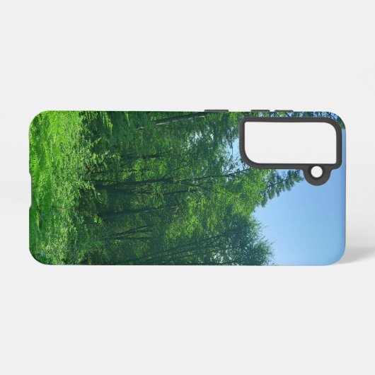 緑の森の風景写真 SAMSUNG GALAXYケース (裏面横)