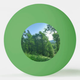 緑の森の風景 卓球ボール