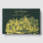 緑の森の黄金箔の水彩小屋 ゲストブック (正面)