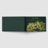 緑の森の黄金箔の水彩小屋 ゲストブック (全面)