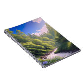 緑の森を流れる川 ノートブック (右側)