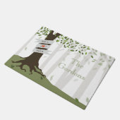 緑の森林パーソナライズな玄関マット ドアマット (アングル)