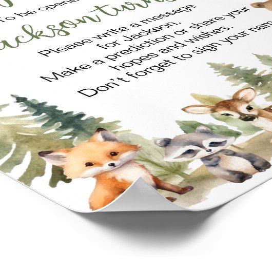 緑の森林動物タイムカプセルのポスター ポスター (角)