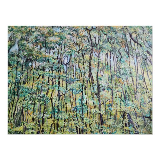 緑の森絵を描の フォトプリント            (正面)