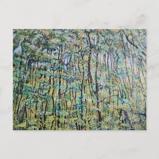 緑の森絵を描の ポストカード (正面)