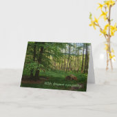 緑の森 – 最も深い悔やみや弔慰 カード (黄色い花)