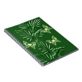 緑の植物と蝶ノート ノートブック (右側)