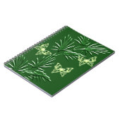 緑の植物と蝶ノート ノートブック (左側)