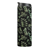 緑の植物のパタ葉ーンブラック タンブラー (回転右)