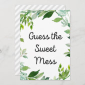 緑の植物のベビーシャワーサイン5x7インチ 招待状 (正面/裏面)