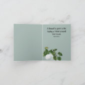緑の植物の友情の女王 ハウスプランツの挨 カード (内部)