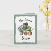 緑の植物の友情の女王 ハウスプランツの挨 カード (黄色い花)