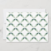 緑の植物の水彩画パターン-日付を救って下さい セーブザデート (裏面)
