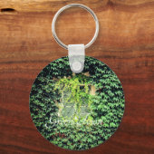 緑の植物の窓ケースメイトiPhoneケースクラ キーホルダー (正面)