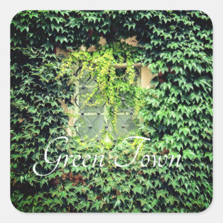 緑の植物の窓ケースメイトiPhoneケースクラ スクエアシール