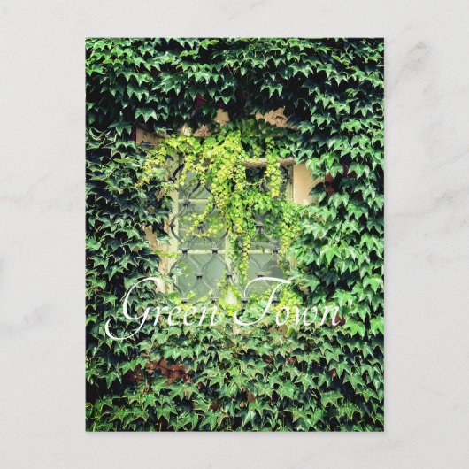 緑の植物の窓ケースメイトiPhoneケースクラ ポストカード (正面)