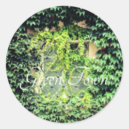 緑の植物の窓ケースメイトiPhoneケース ラウンドシール