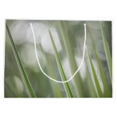 緑の植物の自然写真 ラージペーパーバッグ (裏面)