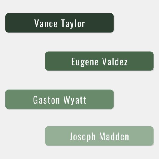 緑の植物の色の防水名ラベル ラベル (グループ)