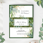 緑の植物の葉の招待状 招待状ベリーバンド