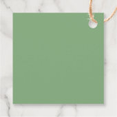 緑の植物の葉の書道結婚の フェイバータグ (裏面)