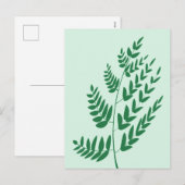 緑の植物の葉 シーズンポストカード (正面/裏面)