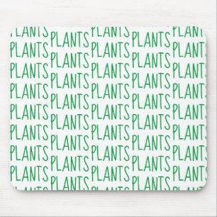 緑の植物モダンをパターン化する植物 マウスパッド