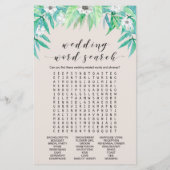 緑の植物リース"彼は彼女が言った"ゲーム チラシ (裏面)