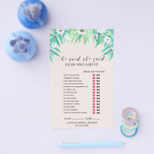 緑の植物リース"彼は彼女が言った"ゲーム チラシ (シングル)