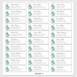 緑の植物学のゲストのアドレス。発送ラベル シール