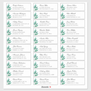 緑の植物学のゲストのアドレス。発送ラベル シール