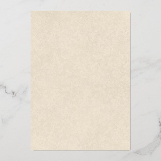 緑の植物学エレガントの男女兼用洗礼 箔招待状 (裏面)