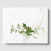 緑の植物学水彩書結婚道 ゲストブック (裏面)