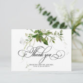 緑の植物学水彩書結婚道 サンキューカード (スタンド正面)