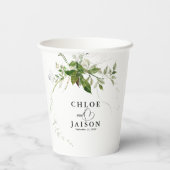 緑の植物学水彩書結婚道 紙コップ (裏面)