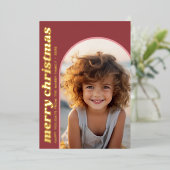 緑の植物学 – 写真モダンアーチ 箔シーズンカード (立ち正面)