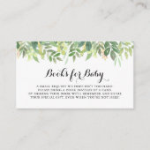 緑の植物性の赤ちゃんシャワー予約リクエスト エンクロージャーカード (正面)