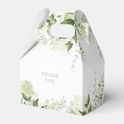 緑の植物性ほこりっぽい青い赤ちゃんシャワー フェイバーボックス (裏面サイド)