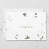 緑の植物性クリスマスフレーム写真最も幸せ シーズンカード (裏面)