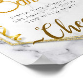 緑の植物性ベビーシャワーミモサバー標識 ポスター (角)