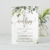 緑の植物書結婚道 招待状 (スタンド正面)