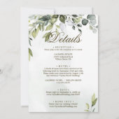 緑の植物書結婚道 招待状 (裏面)