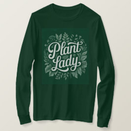 緑の植物枠植物レディーグリーンTシャツ Tシャツ